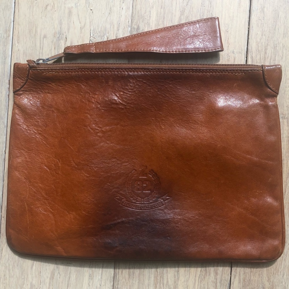 Vintage 1950s leather clutch